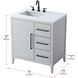 Millie 32 X 35 inch Grey Bathroom Vanity Cabinet