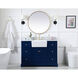 Franklin 48 X 22 X 35 inch Blue Bathroom Vanity Cabinet
