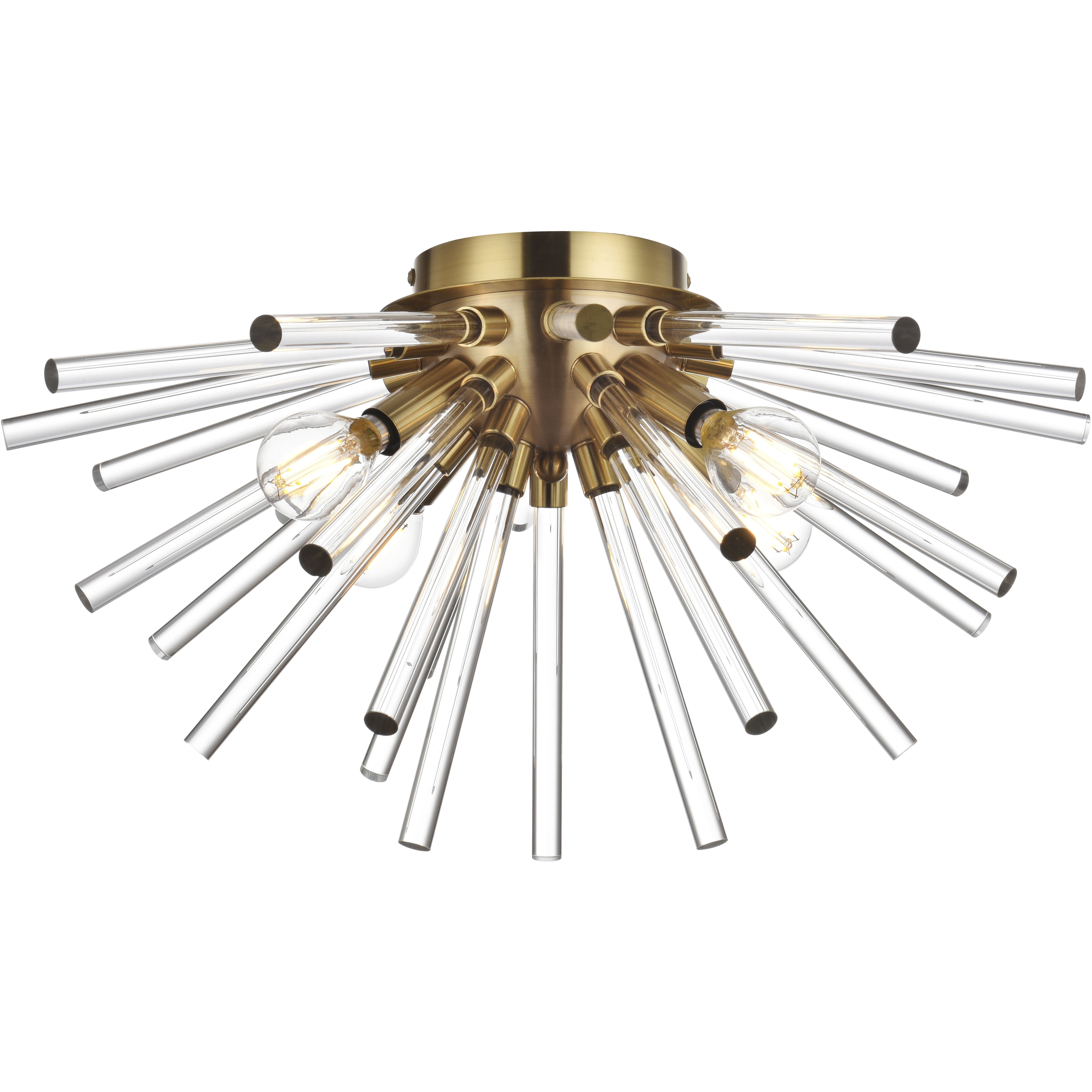 Sienna 4 Light 18 inch Gold Wall Sconce Wall Light, can be Flush Mounted