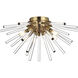 Sienna 4 Light 18 inch Gold Wall Sconce Wall Light, can be Flush Mounted