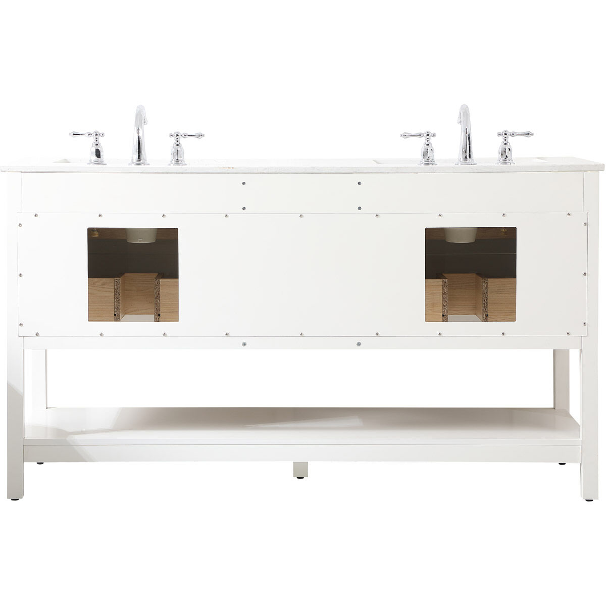 Sinclaire 60 X 22 X 34 inch White Vanity Sink Set