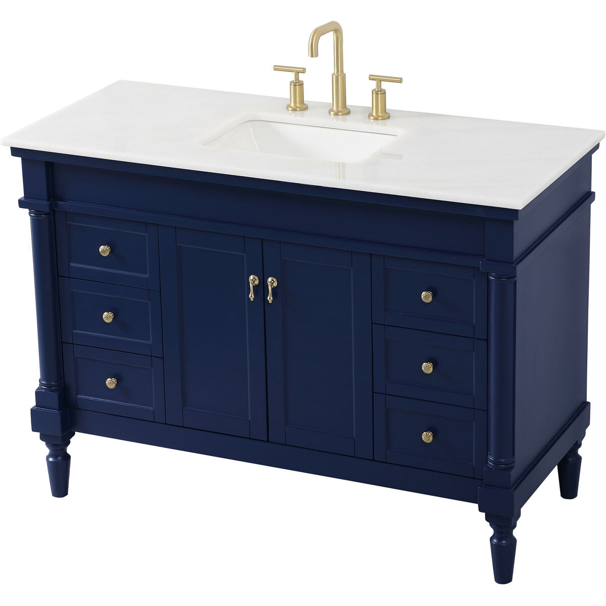 Lexington 48 X 22 X 35 inch Blue Vanity Sink Set