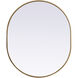 Asha 36 X 30 inch Brass Mirror in 30 x 36