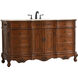 Danville 60 X 60 X 36 inch Teak Vanity Sink Set