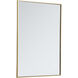 Monet 40 X 30 inch Brass Wall Mirror