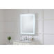 Helios 36 X 30 inch Silver Lighted Wall Mirror