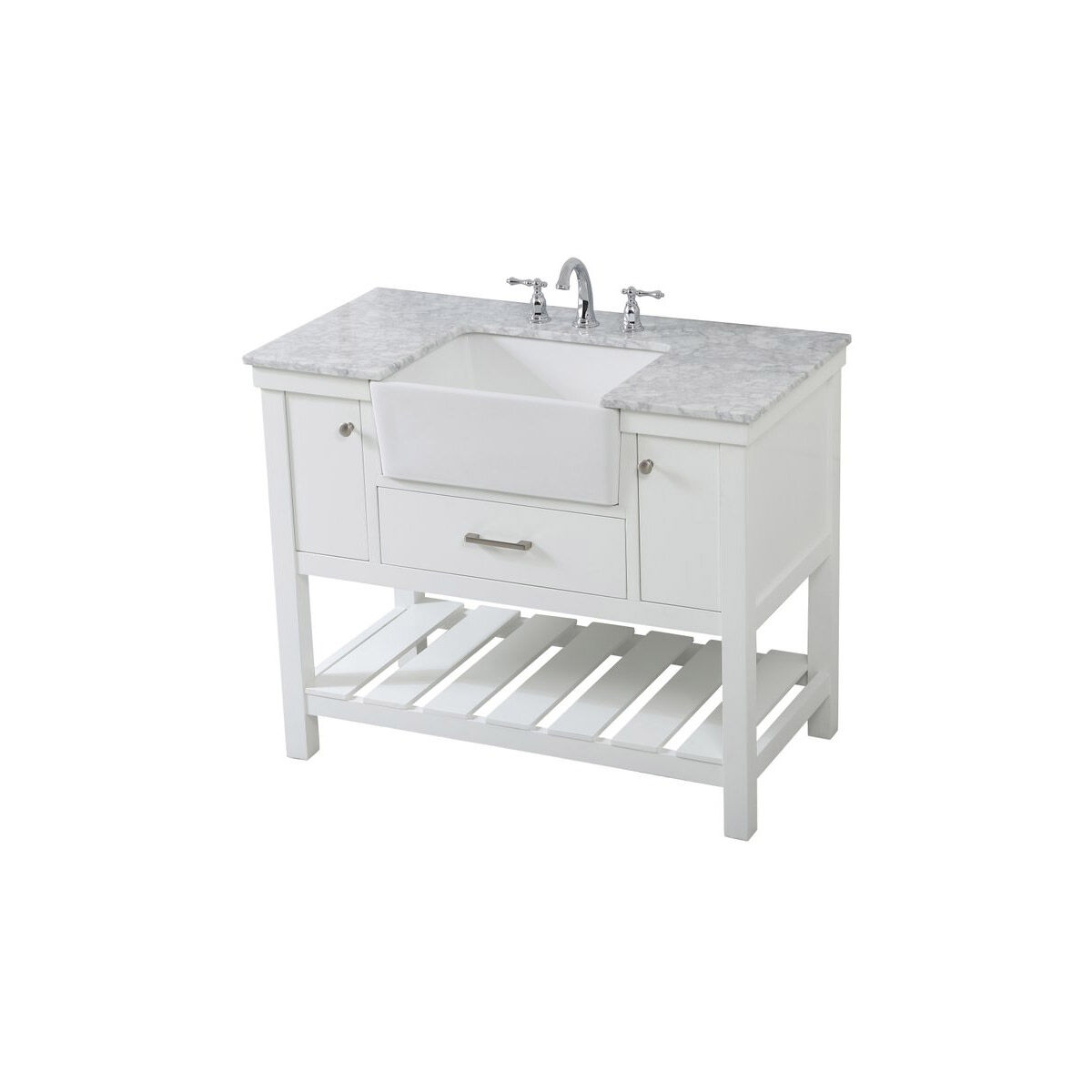 Clement 42 X 22 X 34 inch White Bathroom Vanity Cabinet