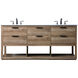 Larkin 72 X 22 X 34 inch Natural Oak Vanity Sink Set