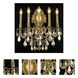 Monarch 5 Light 21 inch French Gold Wall Sconce Wall Light in Golden Teak, Royal Cut