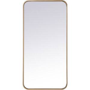 Evermore 36 X 18 inch Brass Mirror