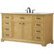 Americana 60 X 22 X 35 inch Natural Wood Vanity Sink Set