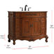 Danville 42 X 21 X 36 inch Teak Vanity Sink Set