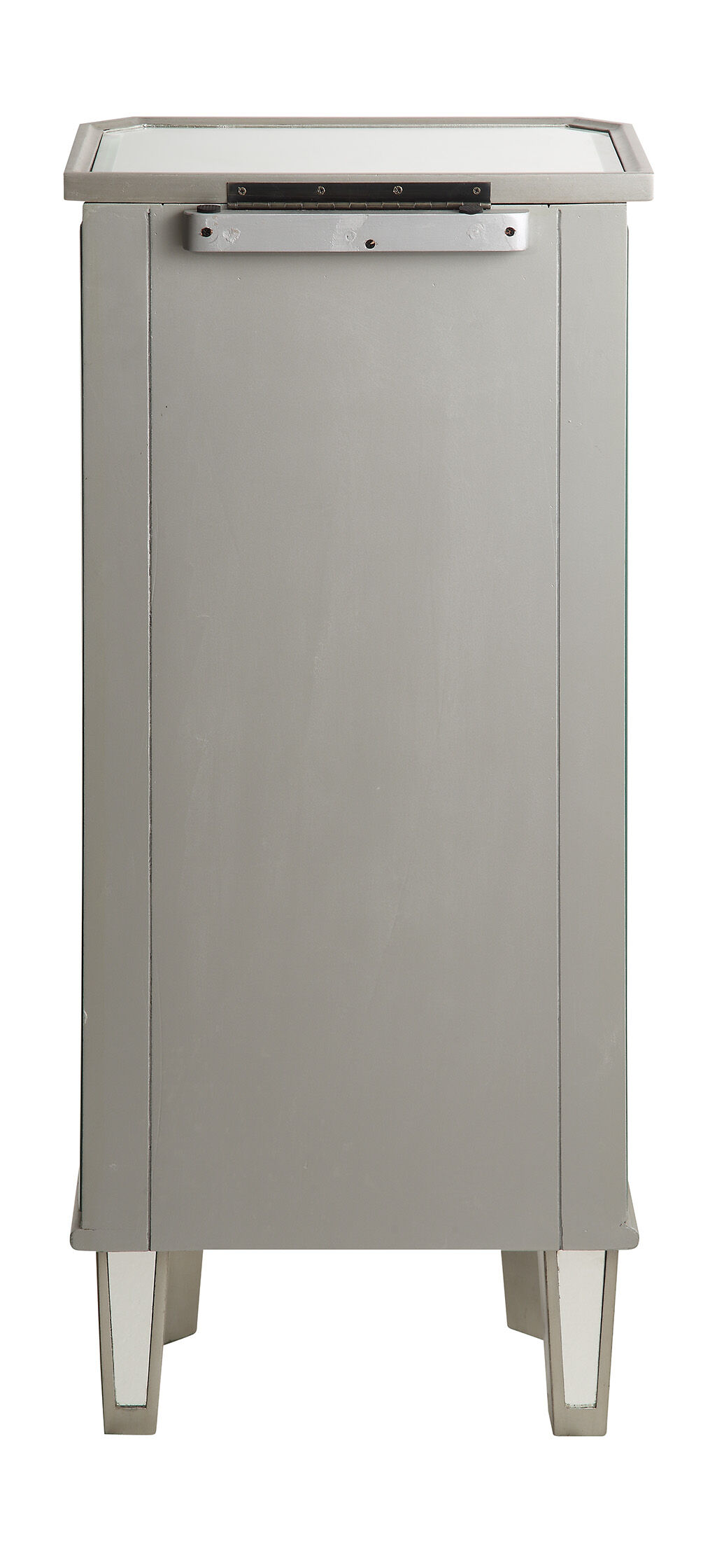 Contempo 41 inch Silver with Clear Mirror Jewelry Armoire