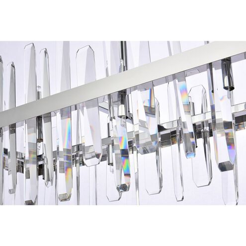 Serena 24 Light 42 inch Chrome Linear Chandelier Ceiling Light