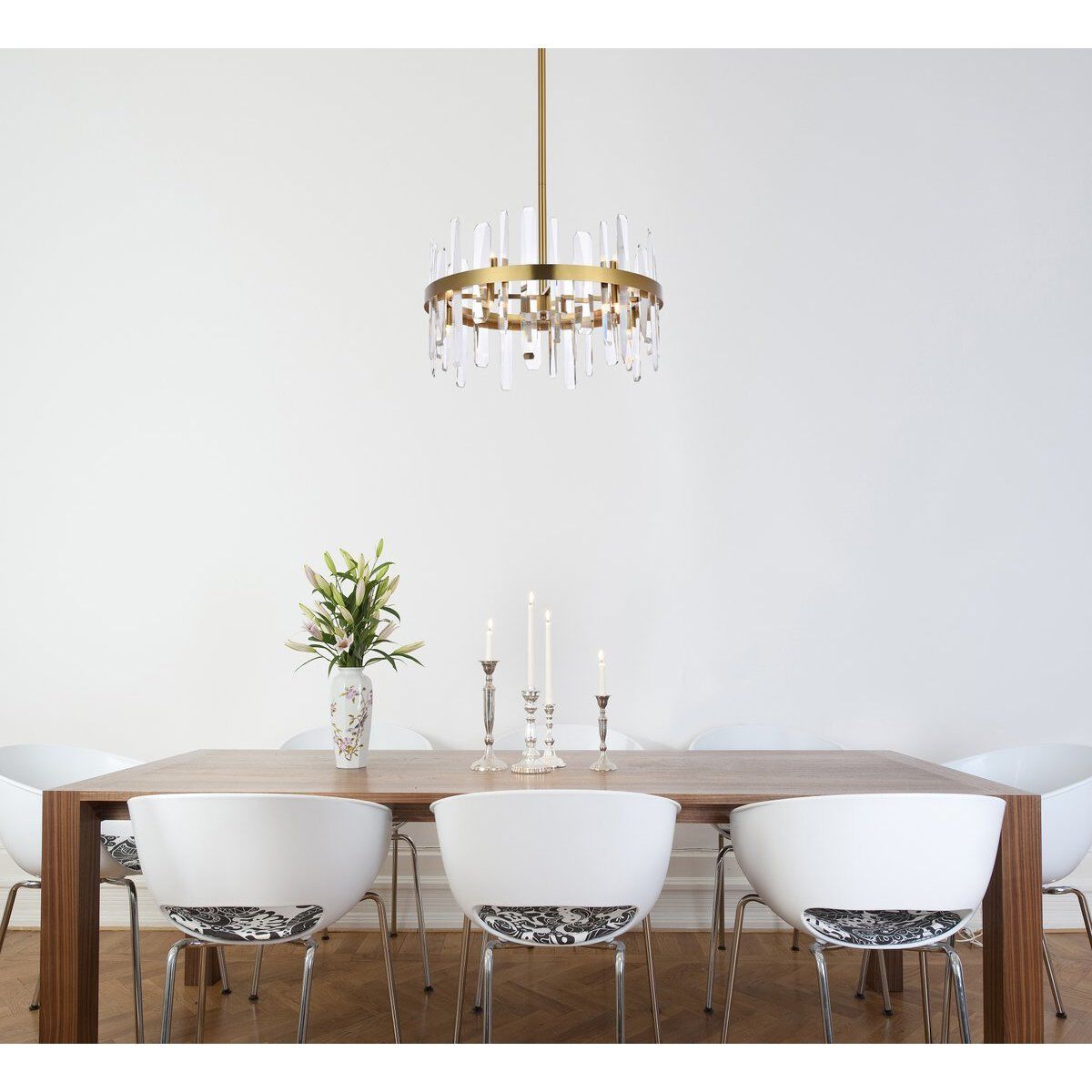 Serena 10 Light 20 inch Satin Gold Pendant Ceiling Light