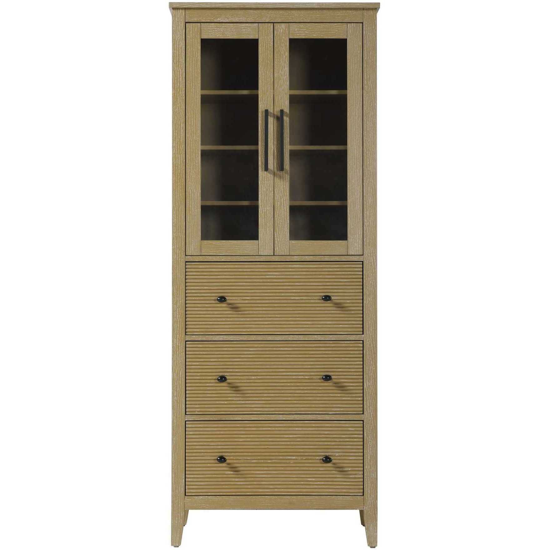 Blakely Linen Oak Bathroom Storage Cabinet