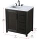Alina 32 X 34 inch Chocolate Oak Bathroom Vanity Cabinet