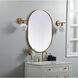 Asha 36 X 27 inch Brass Mirror in 27 x 36