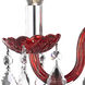 Rococo 4 Light 15 inch Red Dining Chandelier Ceiling Light in Bordeaux