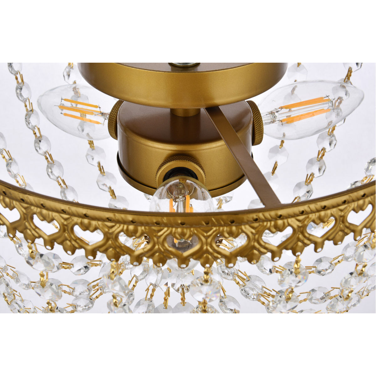 Kylie 3 Light 12 inch Brass Flush Mount Ceiling Light