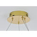 Bowen 1 Light 32 inch Satin Gold Chandelier Ceiling Light