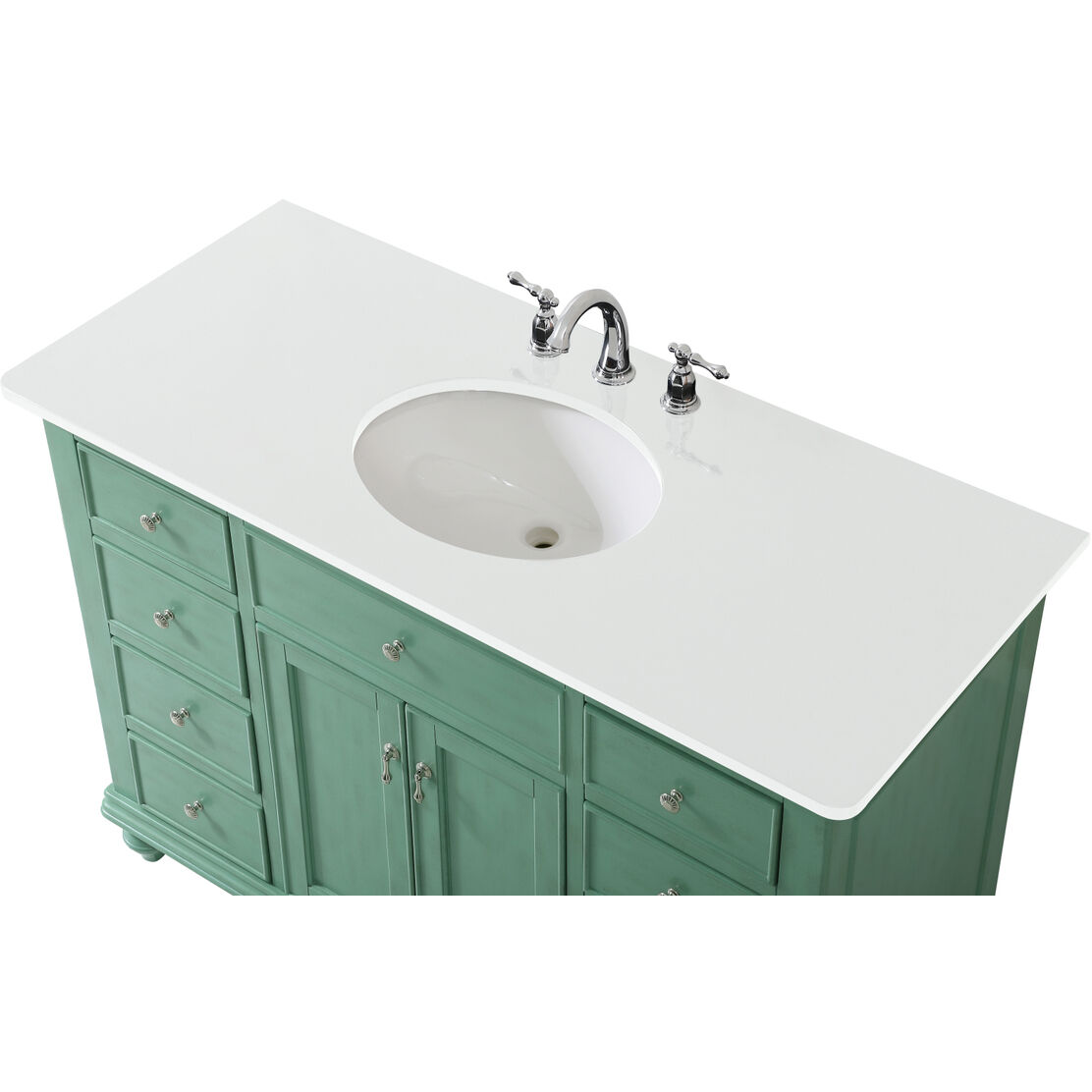 Otto 48 X 21 X 35 inch Vintage Mint Vanity Sink Set