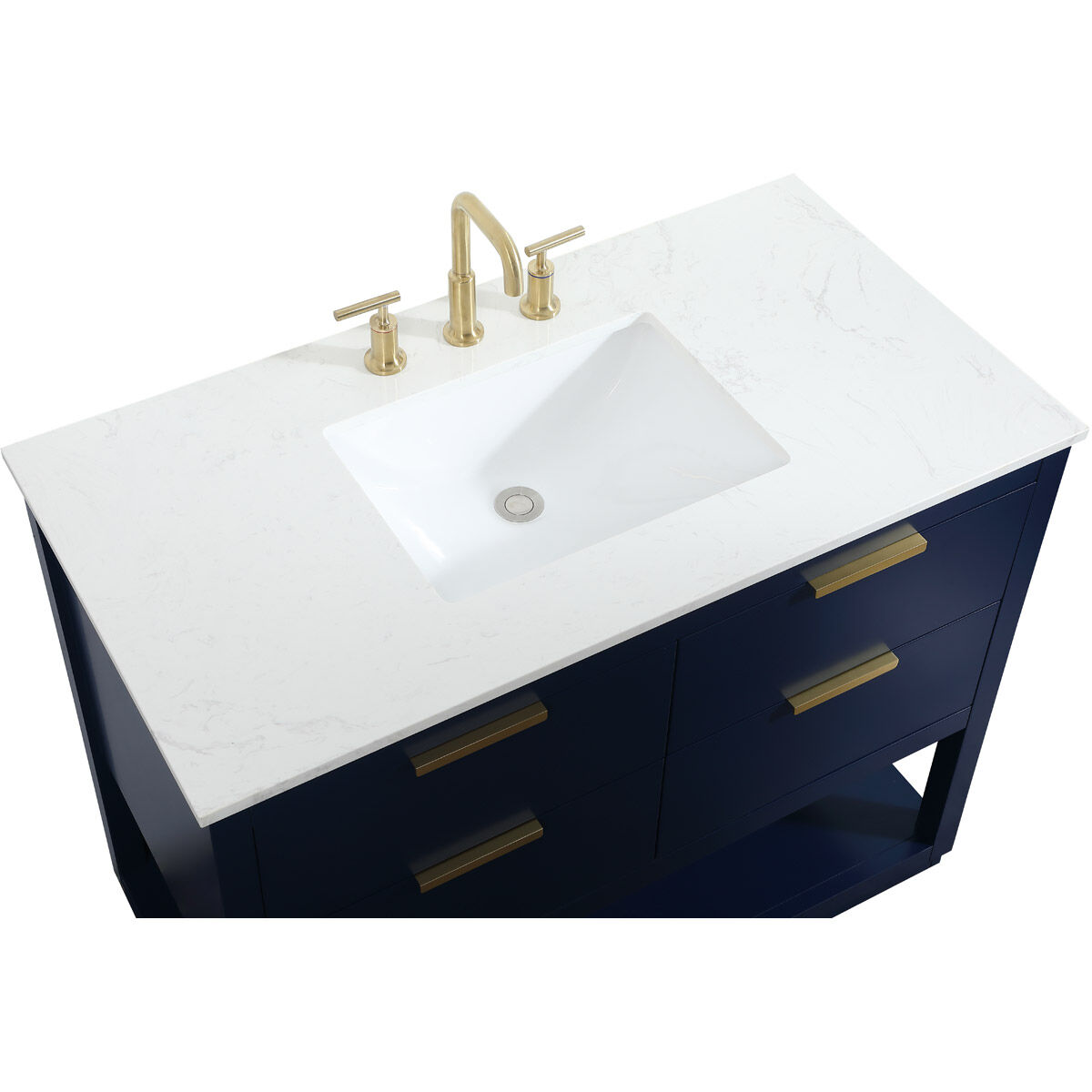 Larkin 42 X 22 X 34 inch Blue Vanity Sink Set