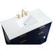 Larkin 42 X 22 X 34 inch Blue Vanity Sink Set