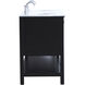 Metropolis 60 X 22 X 34 inch Black Vanity Sink Set