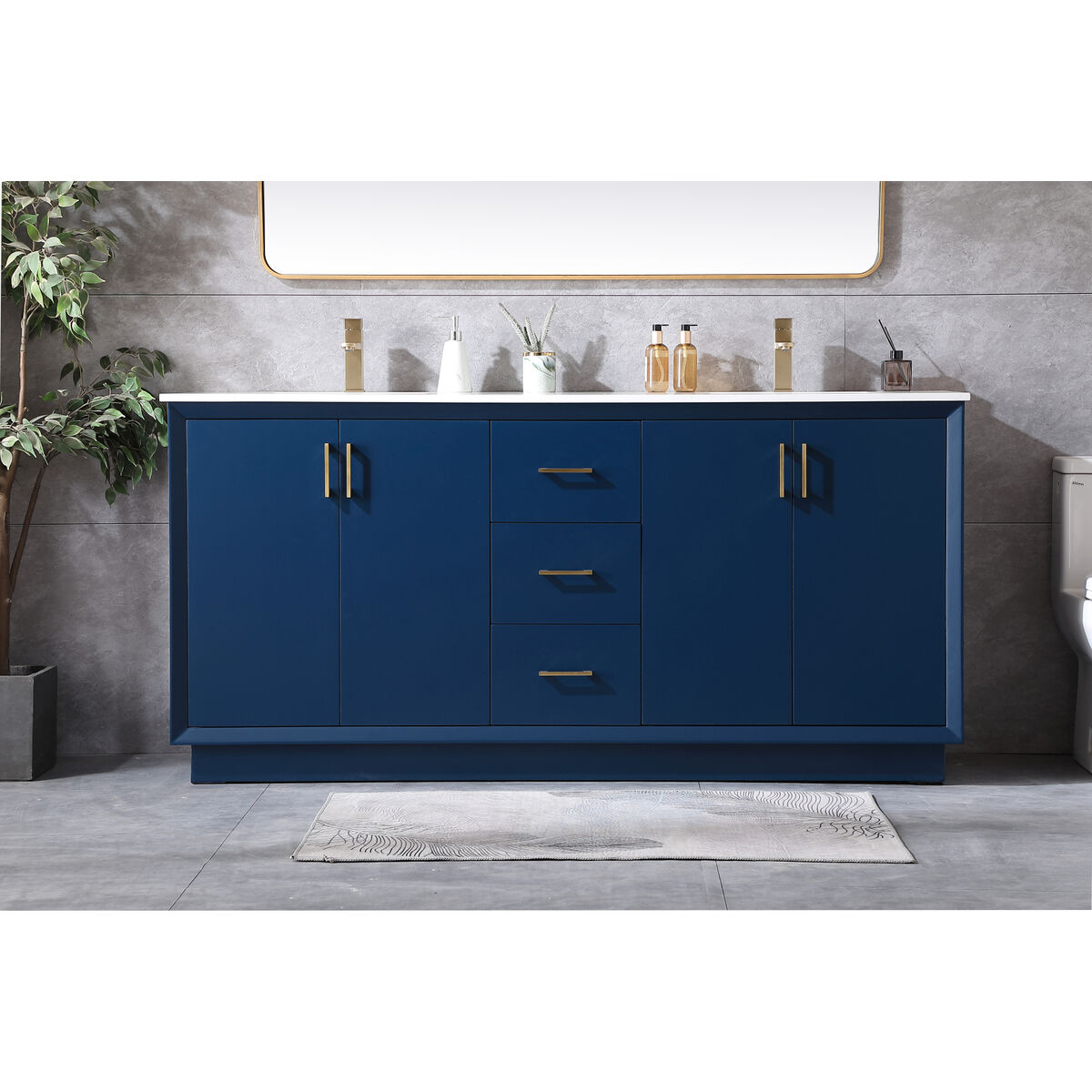 Hayes 72 X 22 X 35 inch Blue Vanity Sink Set