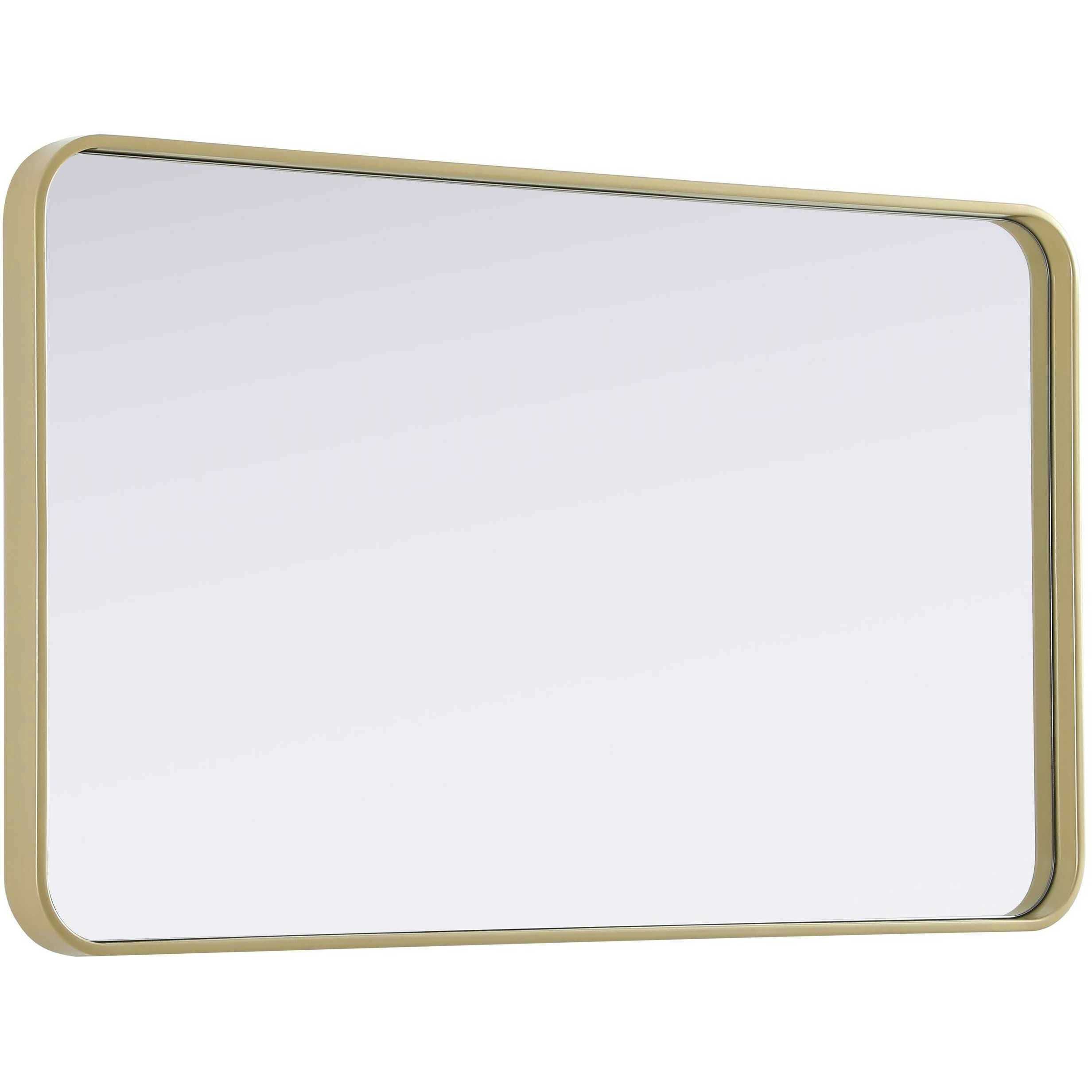 Remy 40 X 24 inch Brass Mirror