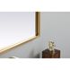 Ayra 30 X 24 inch Brass Mirror