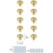 Garlande Brushed Gold Hardware Cabinet Knob, Set of 10