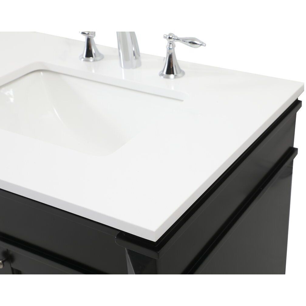 Bennett 72 X 21 X 35 inch Black Vanity Sink Set