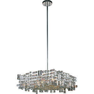 Picasso 6 Light 24 inch Chrome Pendant Ceiling Light in Clear