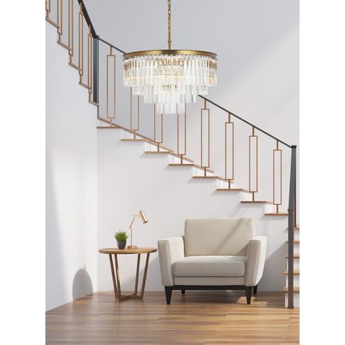 Sydney 17 Light 32 inch Satin Gold Chandelier Ceiling Light