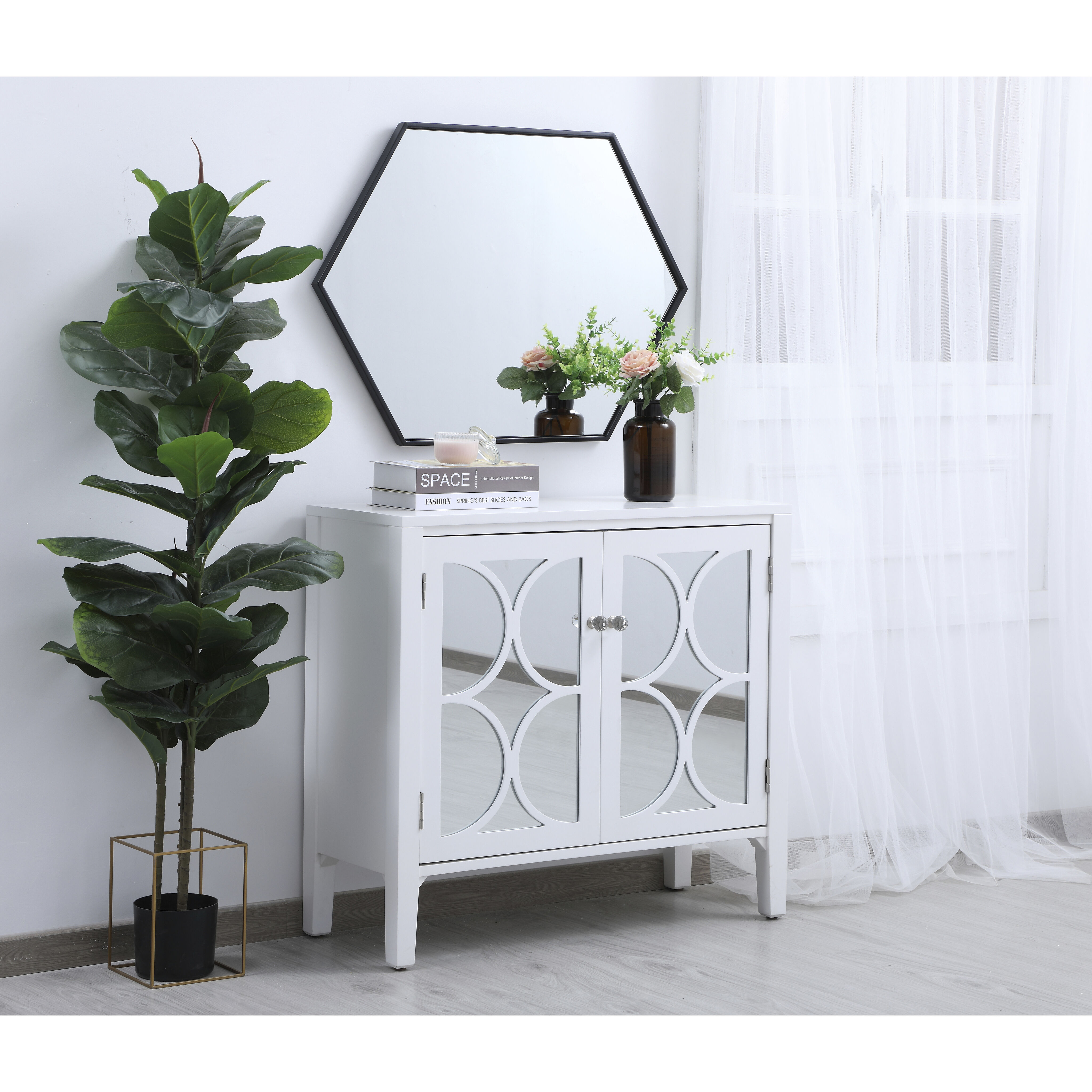 Eternity 34 X 24 inch Black Wall Mirror