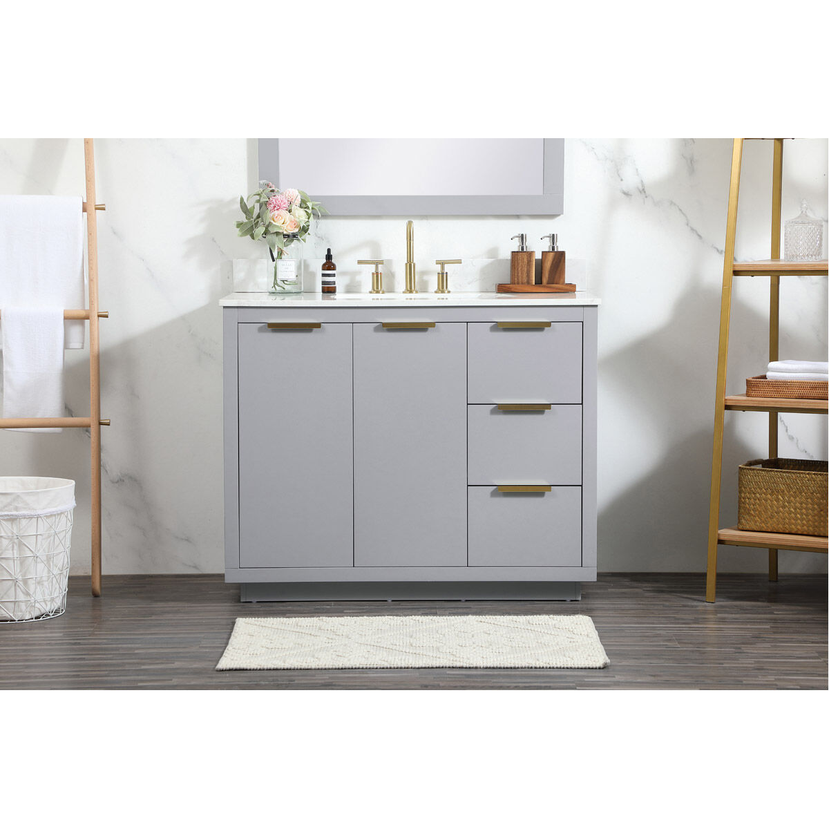 Blake 42 X 22 X 34 inch Grey Vanity Sink Set