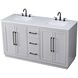 Chase 60 X 34 inch Grey Bathroom Vanity Cabinet