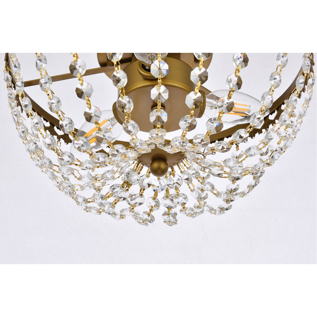 Kylie 3 Light 12 inch Brass Flush Mount Ceiling Light