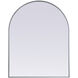 Ayra 42 X 33 inch Silver Mirror in 33 x 42