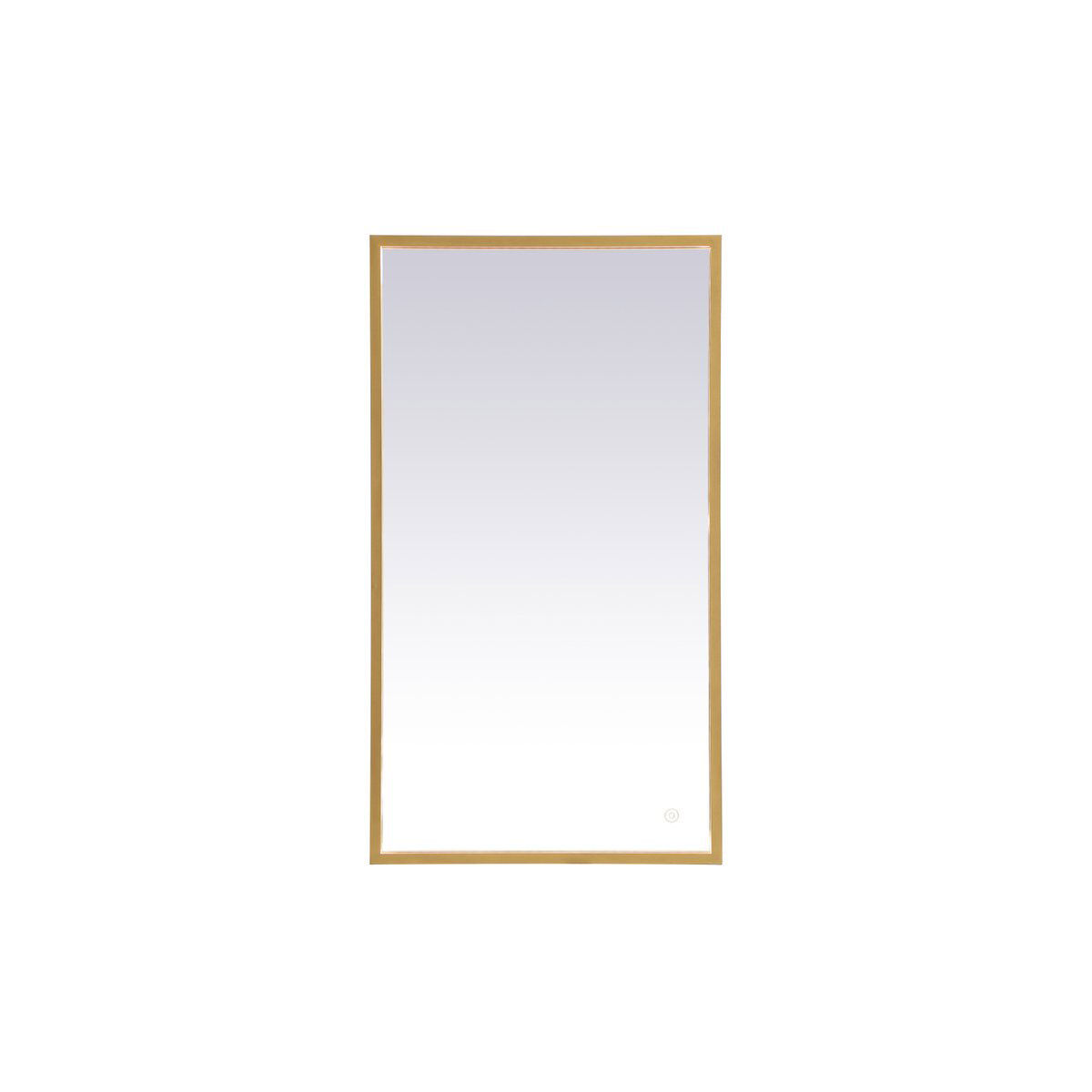 Pier 36 X 18 inch Brass LED Mirror