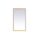 Pier 36 X 18 inch Brass LED Mirror