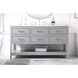Sinclaire 60 X 22 X 34 inch Gray Vanity Sink Set