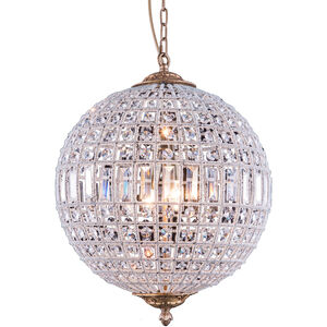 Olivia 3 Light 18 inch French Gold Pendant Ceiling Light, Urban Classic