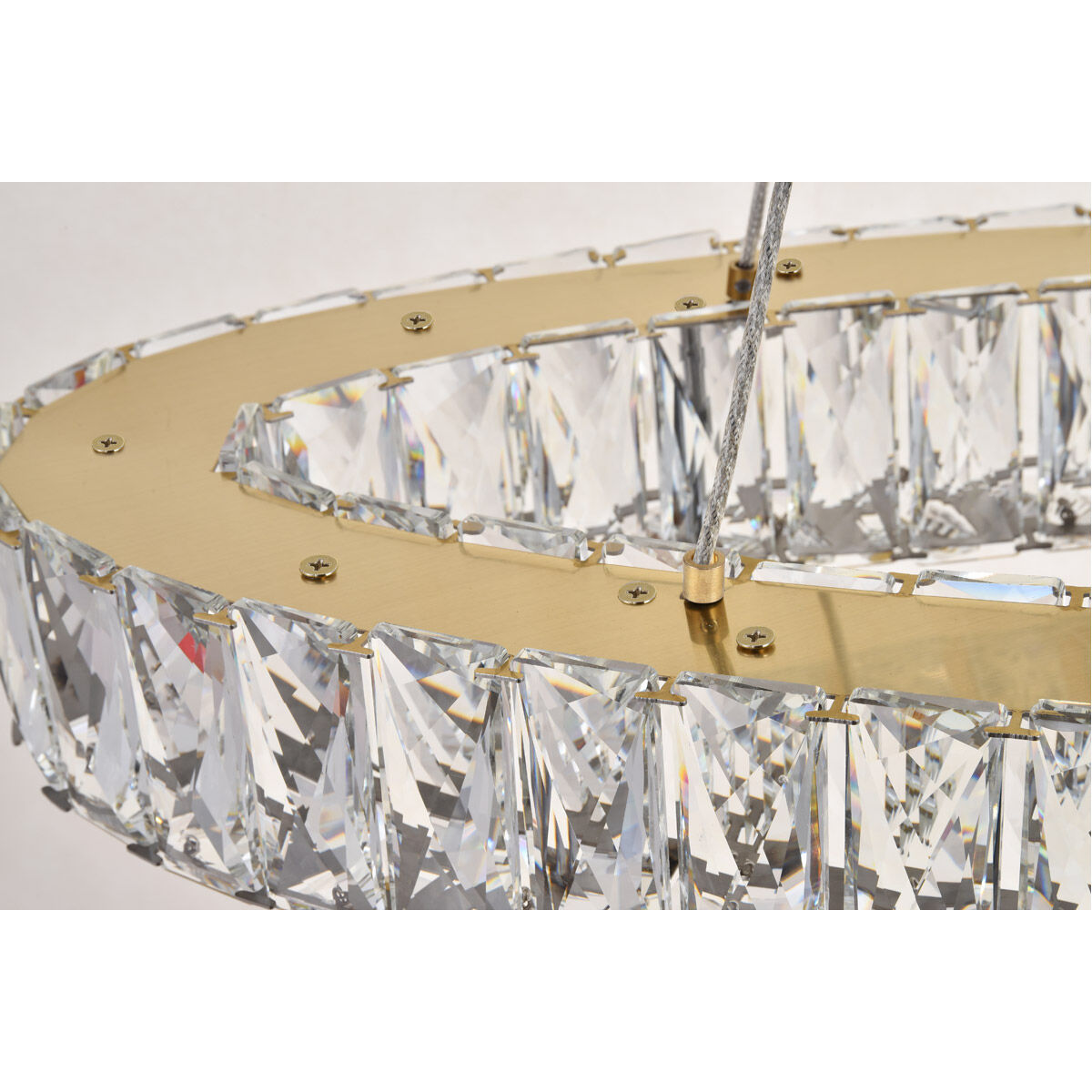 Monroe LED 41 inch Gold Chandelier Ceiling Light