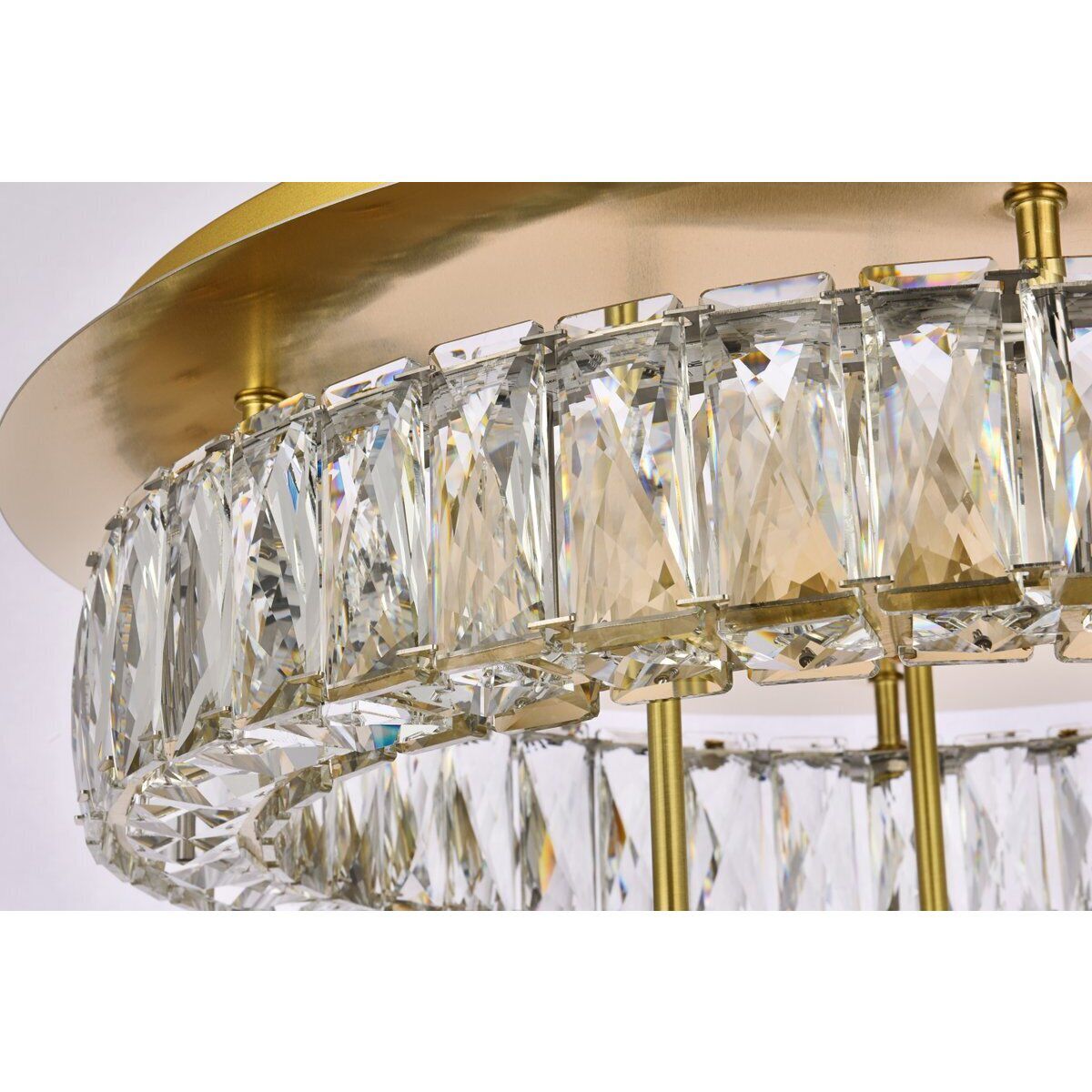 Monroe 2 Light 22 inch Gold Flush Mount Ceiling Light 