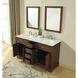 Americana 60 X 35 inch Teak with Carrara White Marble Vanity Set