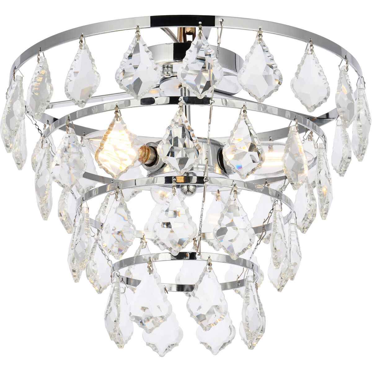 Ella 3 Light 16 inch Chrome Flush Mount Ceiling Light
