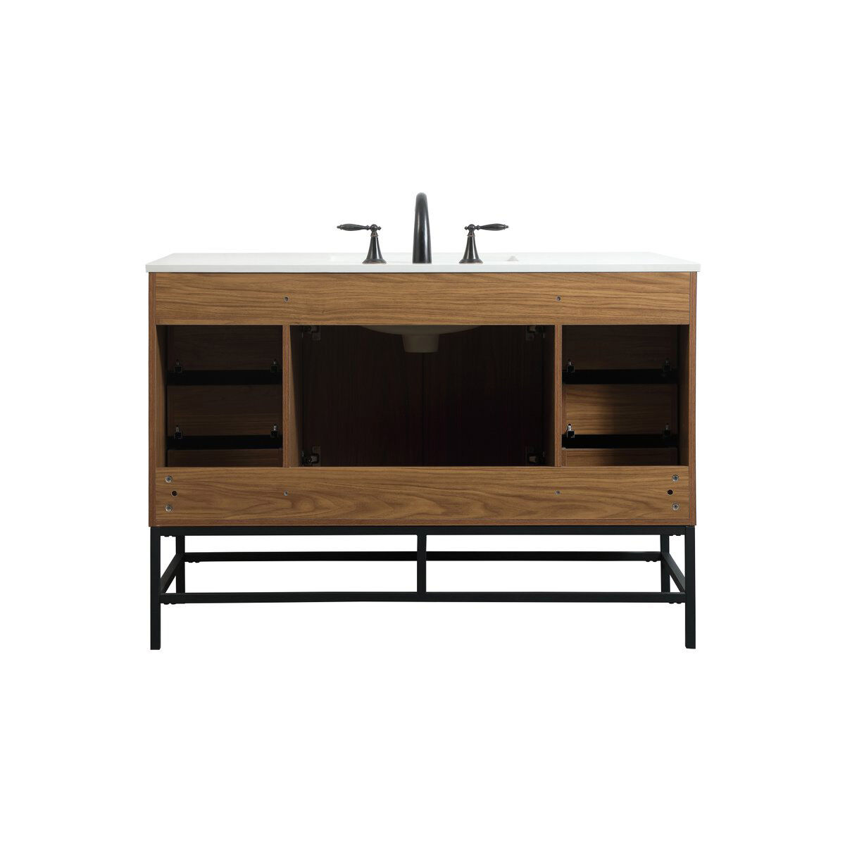 Eugene 48 X 22 X 33.5 inch Walnut Brown Vanity Sink Set in Not Included